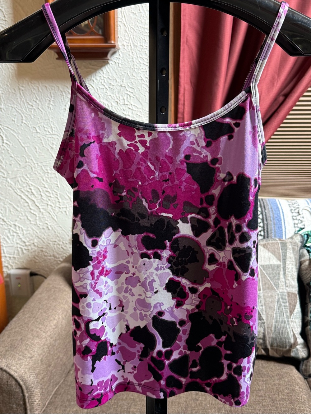 Fashion Bug Pink & Black Abstract Print Camisole - Picture 3 of 4
